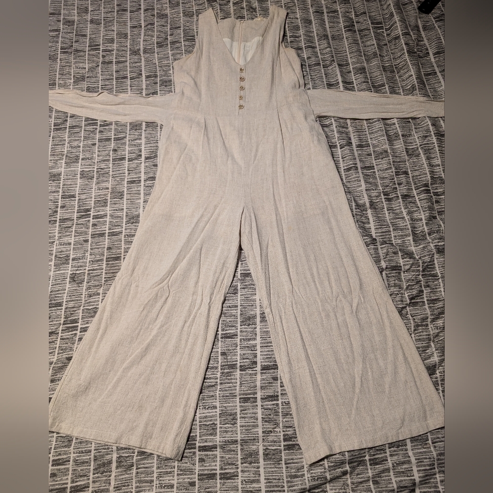 Cream Jumpsuit